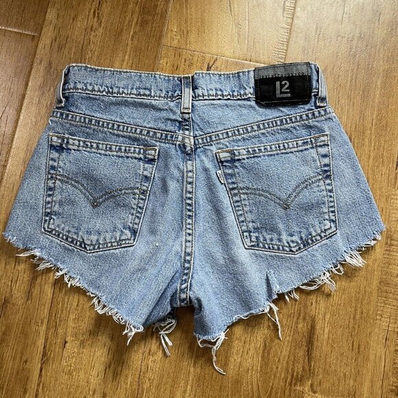 Women‎ levis L2 shorts size 3 medium blue - Picture 4 of 9